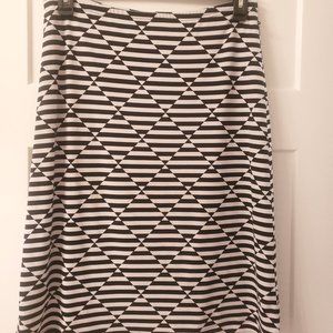 Black and White Geometric Skirt